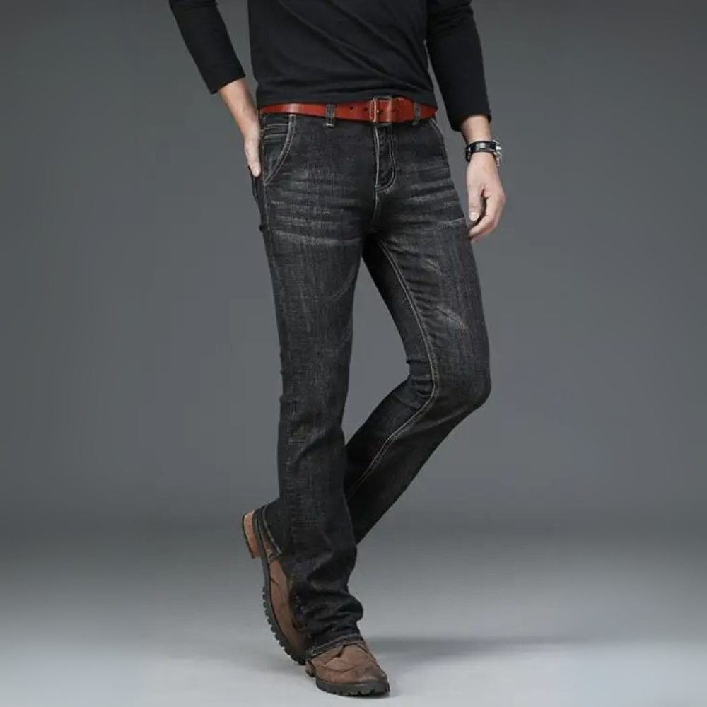 Svarta bootcut jeans herr