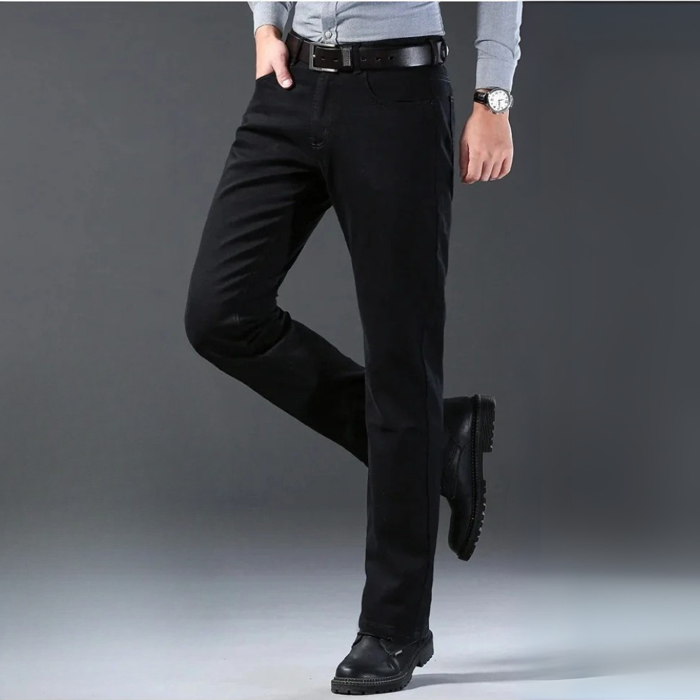 Svarta jeans herr straight