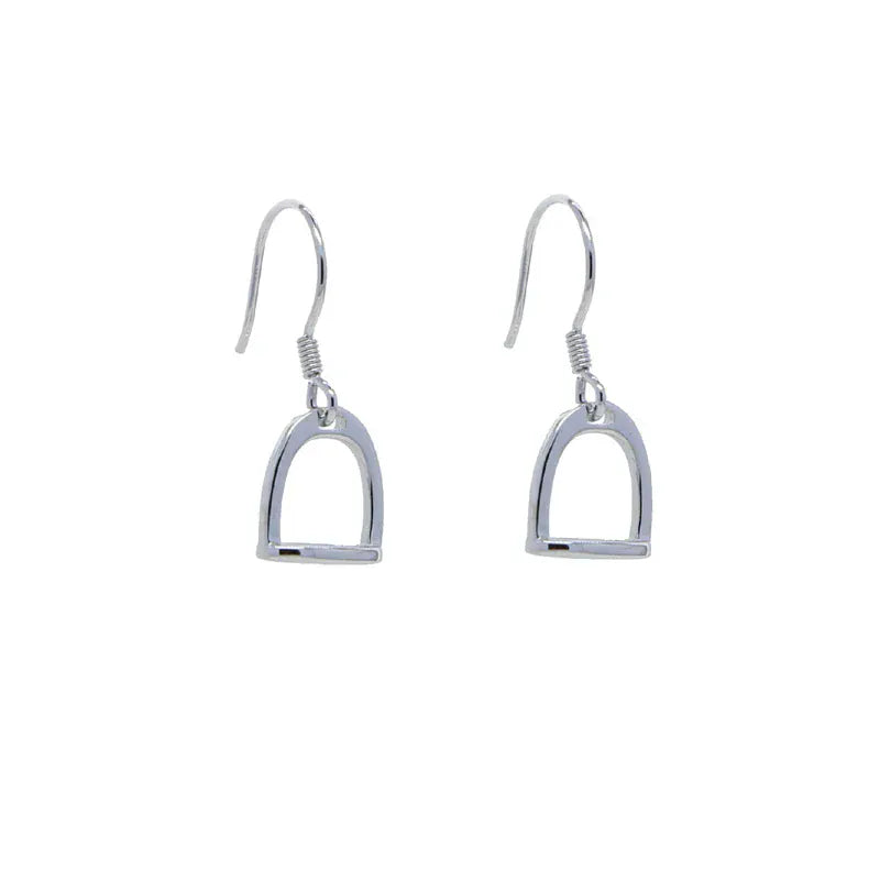 2025 New 925 Sterling Silver Bling Equestrian Horse Jewelry Snaffle Bit Stirrup Horseshoe Slippy Hook Dangle Drop Earring gold