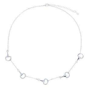 2025 New Arrived Gold Color Snaffle Bit Link Chain Bracelet Bangle Women Lover Charm Equestrian Horse Necklace Jewelry necklace 41with5cm