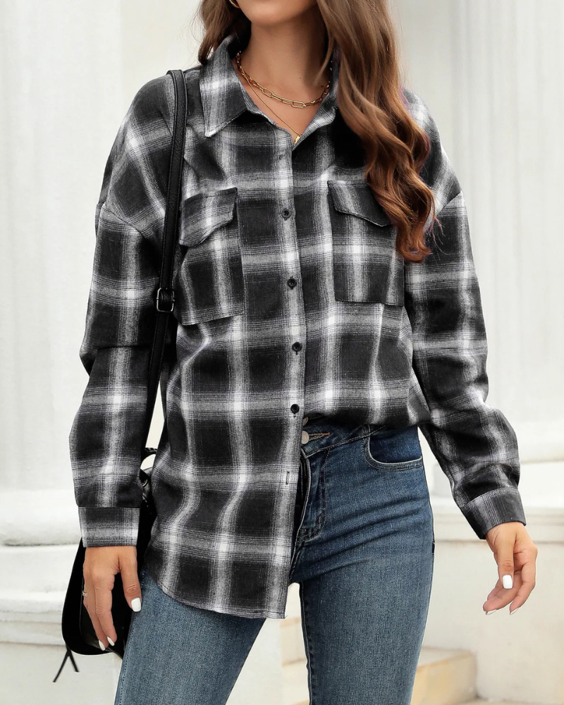 Cowgirl rutig flanellskjorta