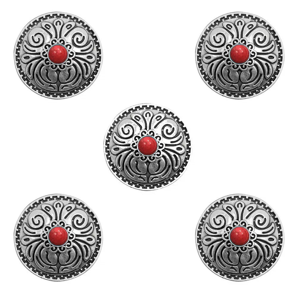 Concho Antiksilver med Blommönster