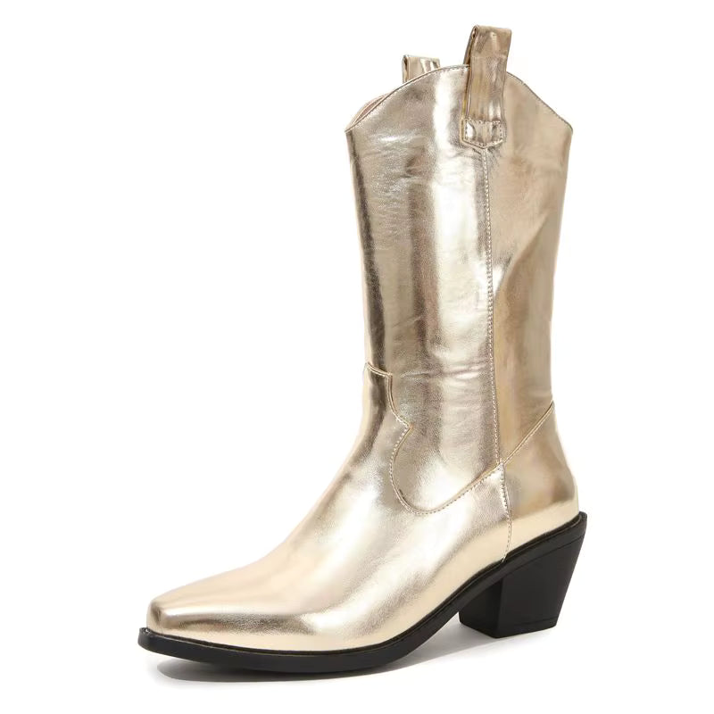 Högklackade cowboy boots
