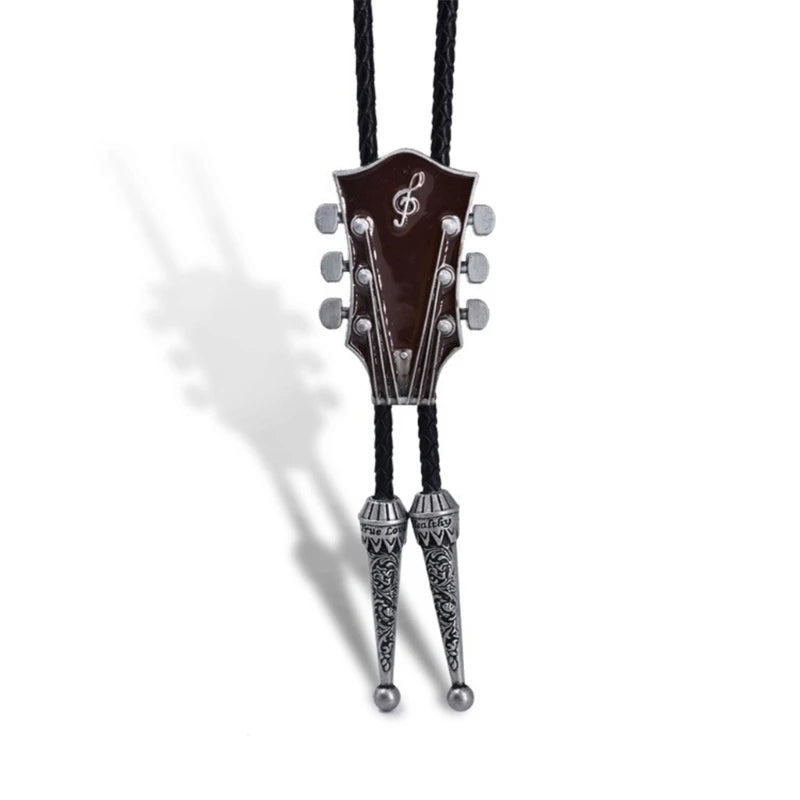 Bolo tie med gitarrhänge i emalj