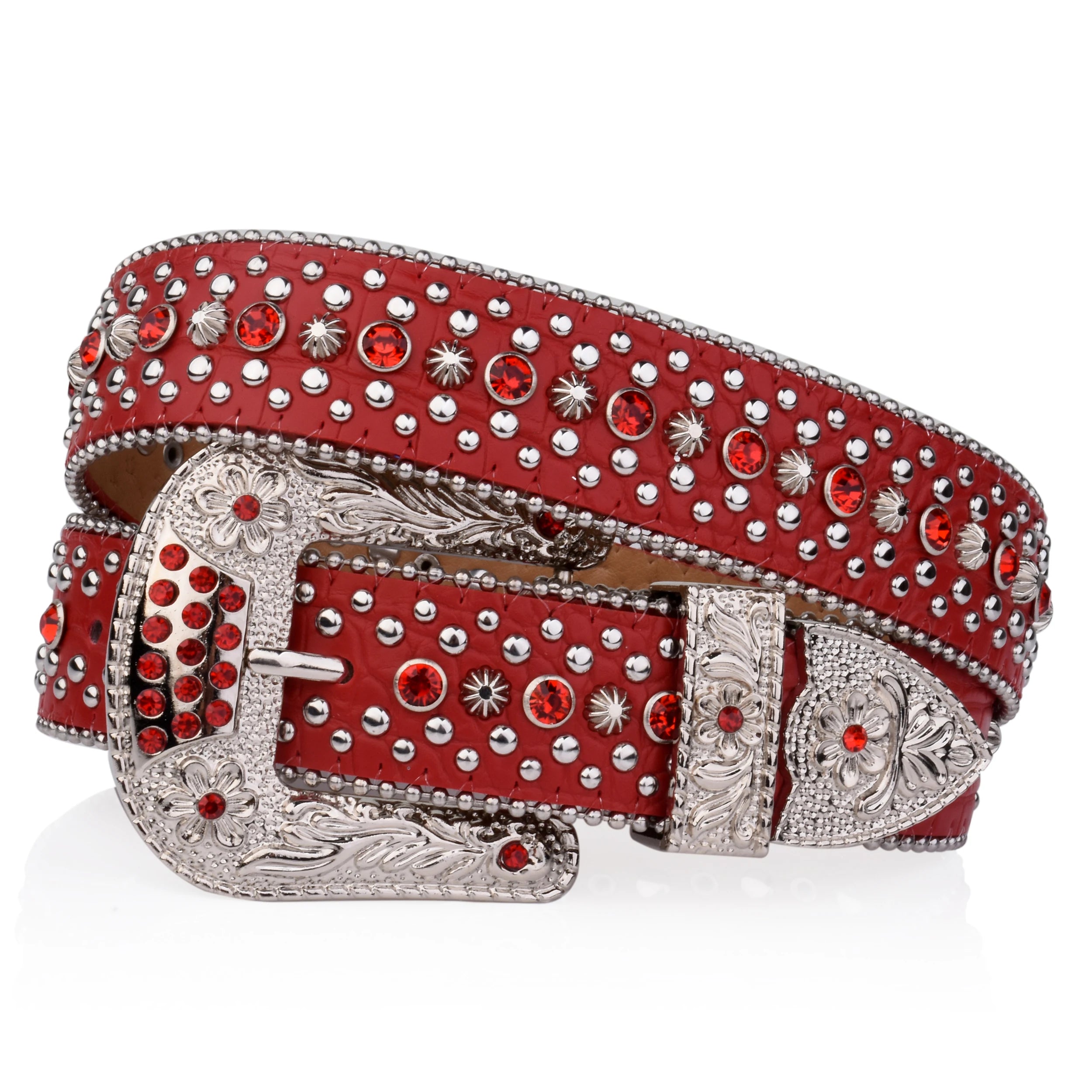 Westernbälte med glittriga rhinestones