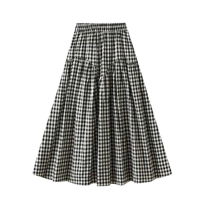Gingham kjol