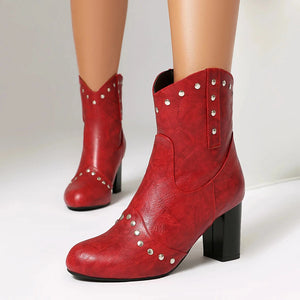 Cowgirl-Ankelboots med Nitar