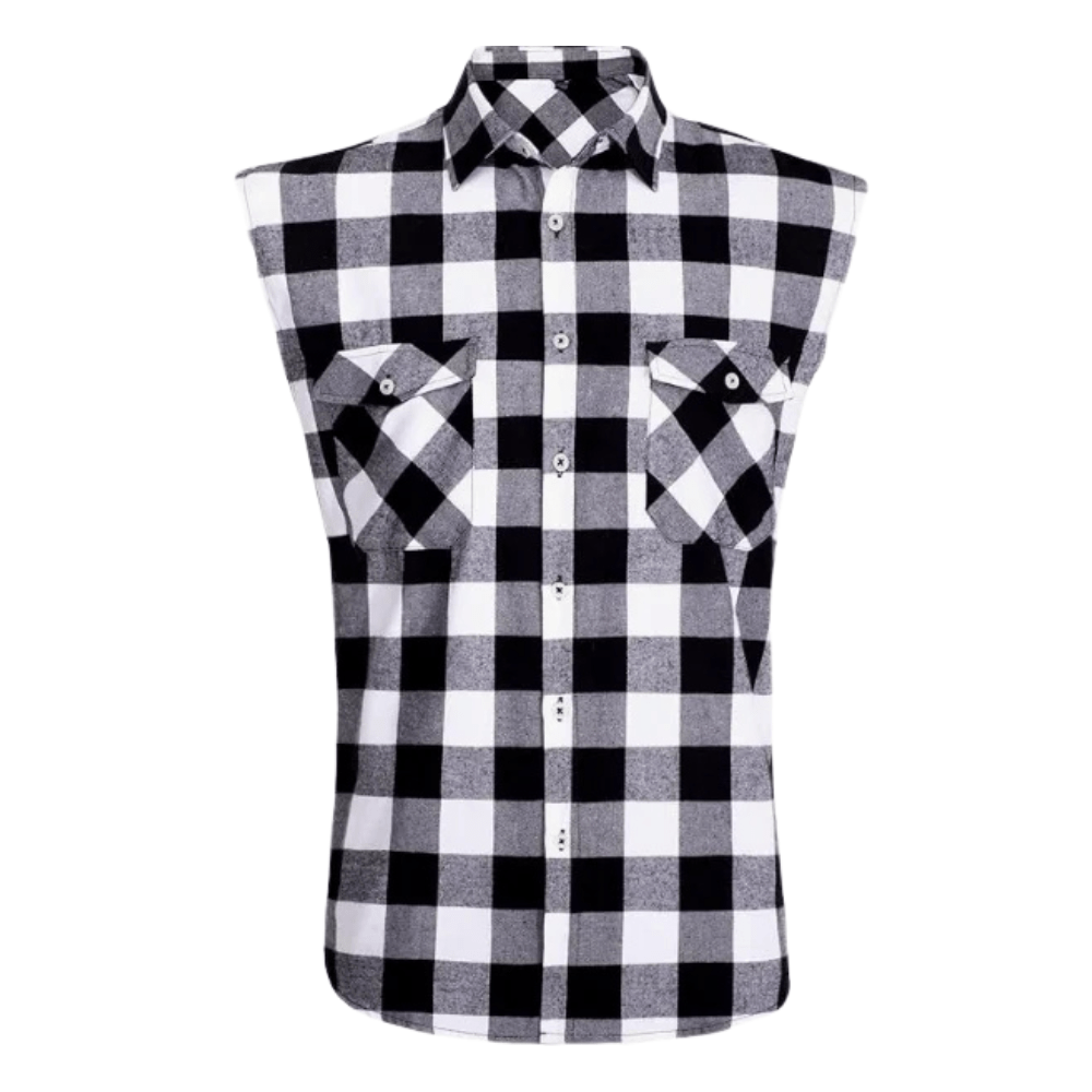 Ärmlös skjorta herr Vit / S