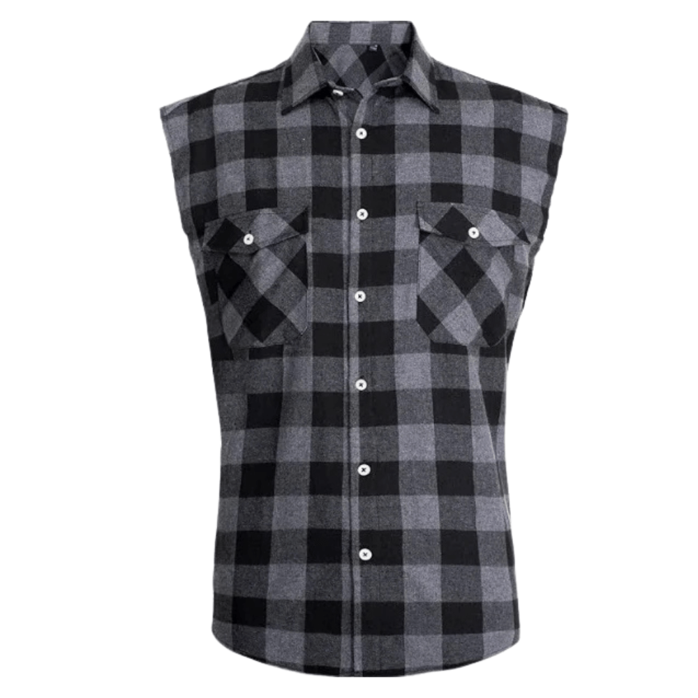 Ärmlös skjorta herr Grå / S