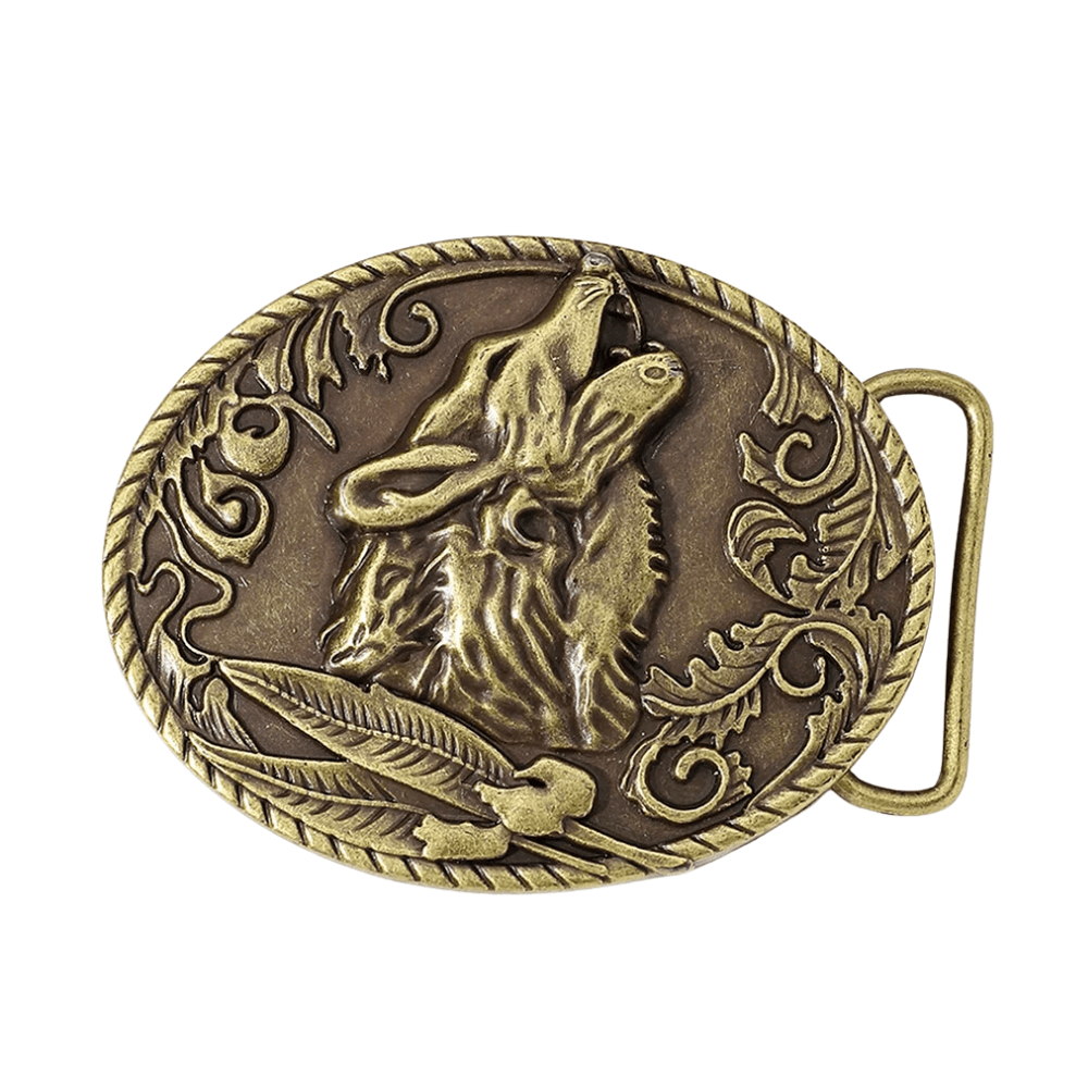 Bältespänne herr western djur vintage metall