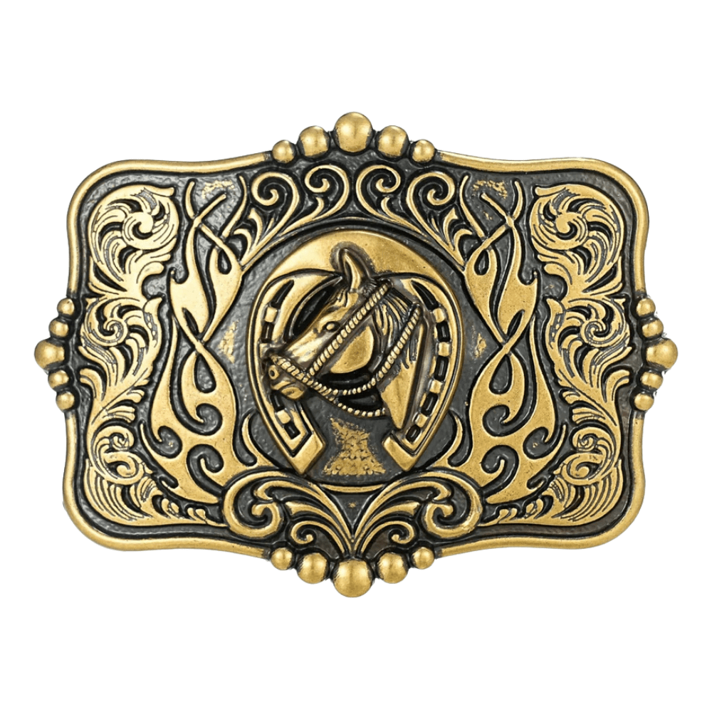 Bältespänne i antik stil med symbolmotiv