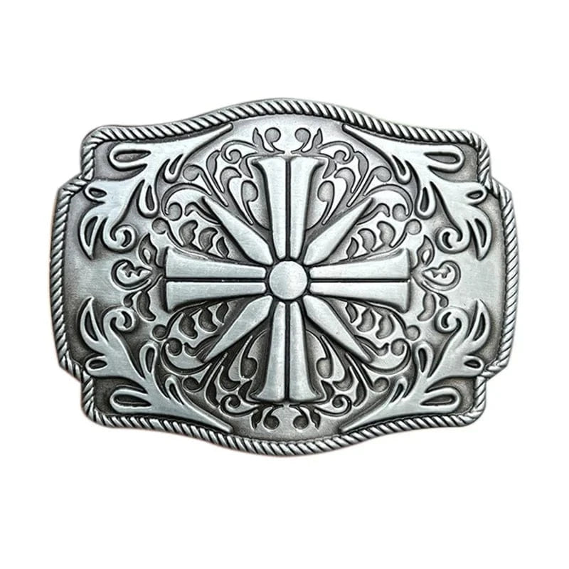 Bältespänne kors silver ornament kristen
