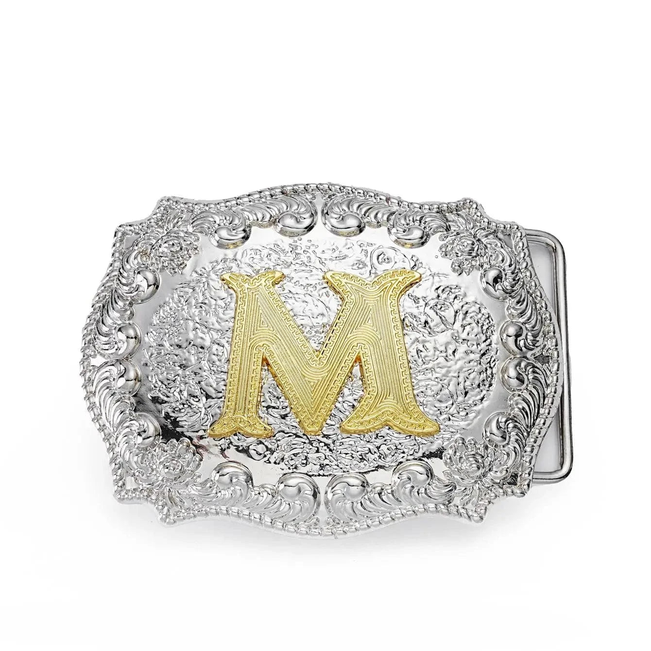 Bältespänne med bokstav i guld västerntouch