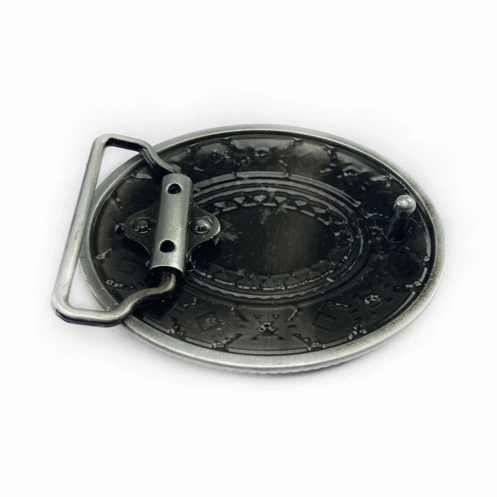 Bältespänne turkos med westernmönster