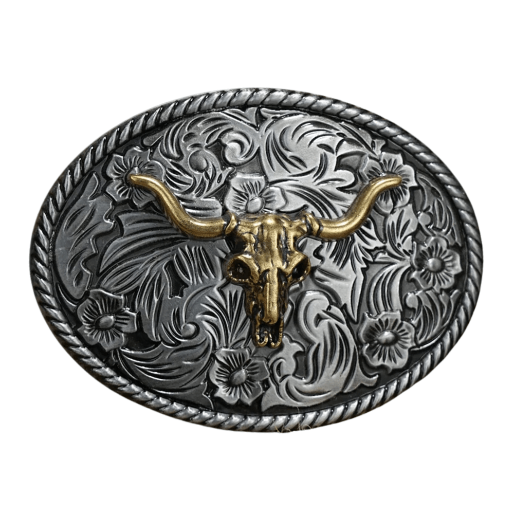 Bältespänne western med guldfärgade djurmotiv