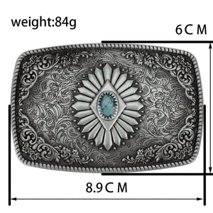 Bältespänne western turkos mönster vintage