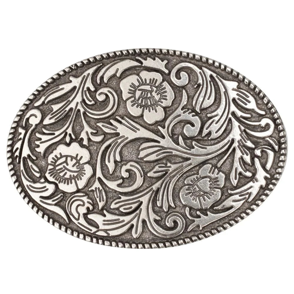 Bältesspänne Blommig Gravyr