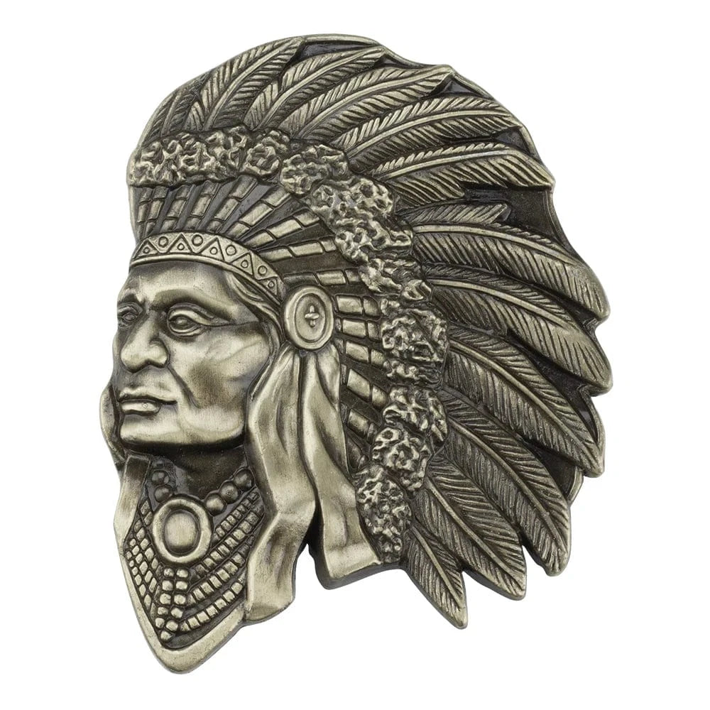 Bältesspänne cowboy indian hövding western stil för män