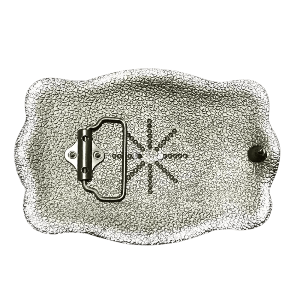 Bältesspänne cowboy med förgylld tupp