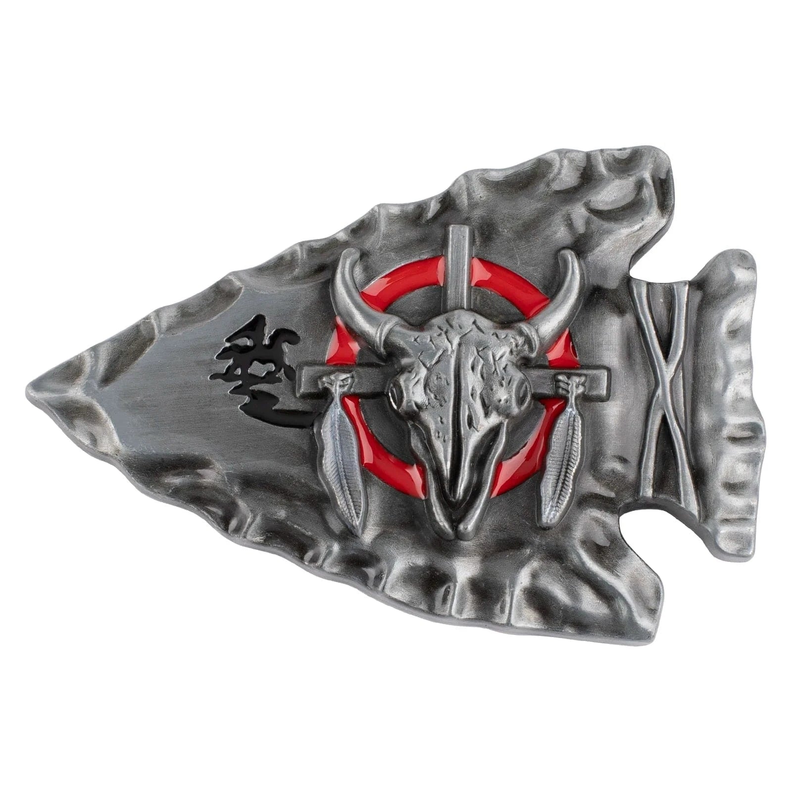 Bältesspänne pilar spets med buffelskalle