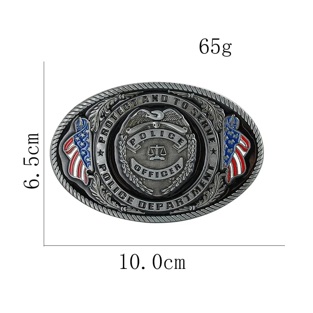 Bältesspänne polis märkesdesign amerikansk stil