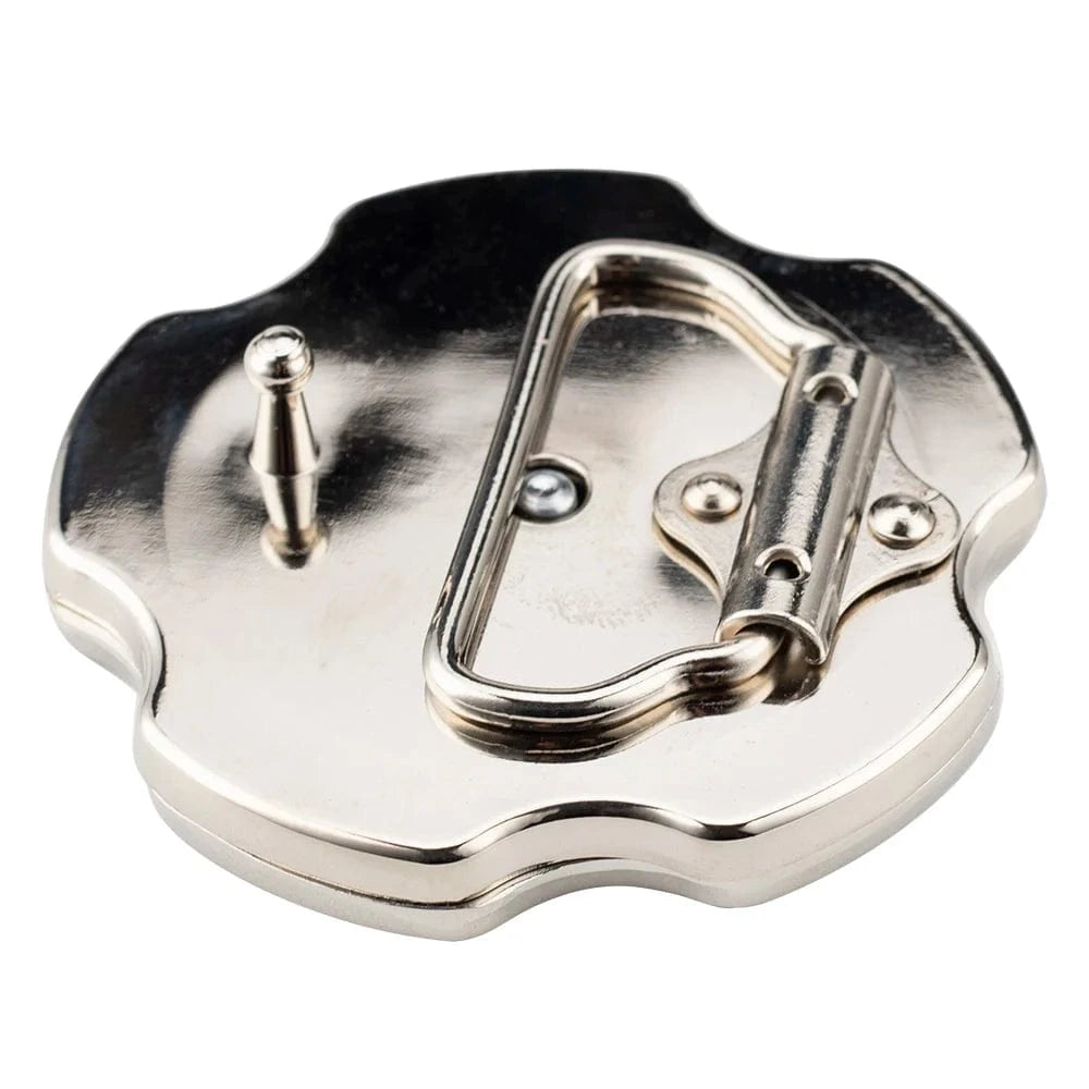 Bältesspänne revolver barrett western stil silver