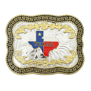 Bältesspänne western i silver- och guldfärg Modell 1