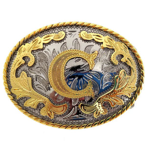 Bältesspänne western med bokstav C