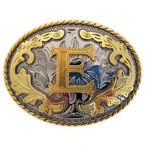 Bältesspänne western med bokstav E