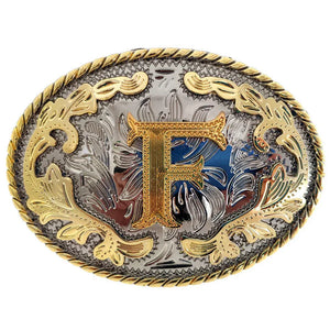 Bältesspänne western med bokstav F