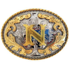 Bältesspänne western med bokstav N