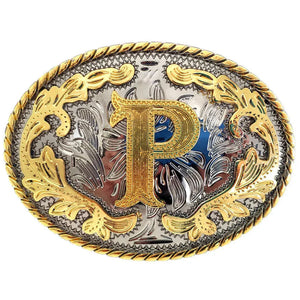 Bältesspänne western med bokstav P