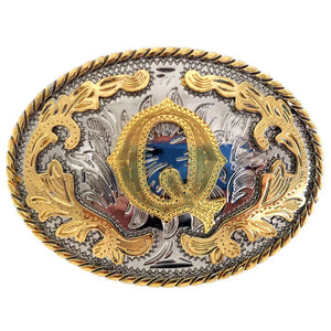 Bältesspänne western med bokstav Q