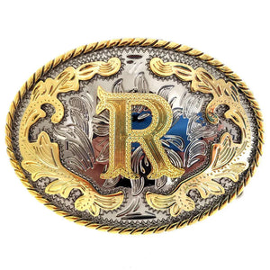 Bältesspänne western med bokstav R