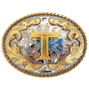 Bältesspänne western med bokstav T