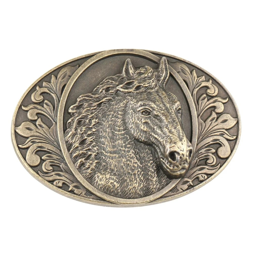 Bältesspänne western stil med hästhuvud