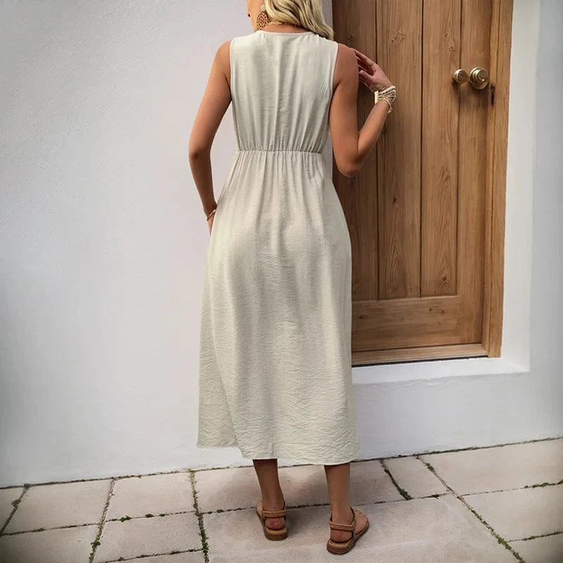 Beige klänning maxi
