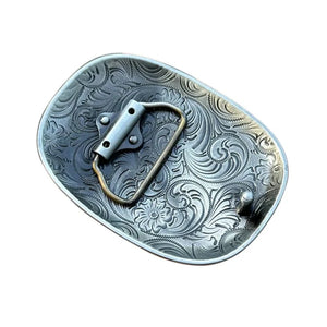 Blommig Bältesspänne Oval Design