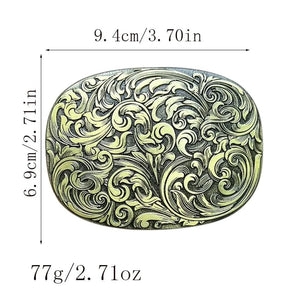 Blommig Bältesspänne Oval Design