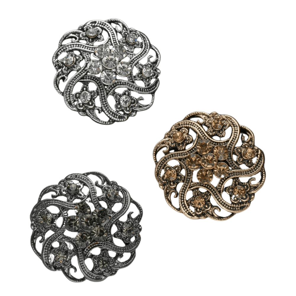 Blommig Concho med kristallaccent