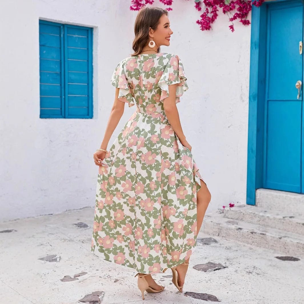 Blommig retro klänning