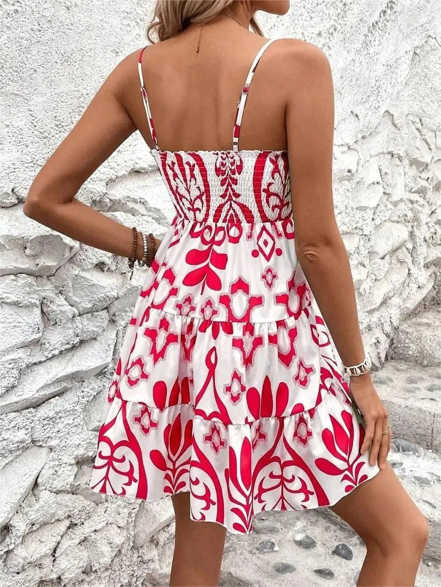 Blommig sommarklänning med smock