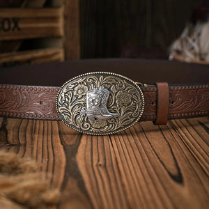 Blommigt cowboybälte