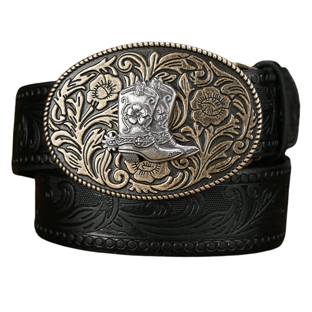 Blommigt cowboybälte