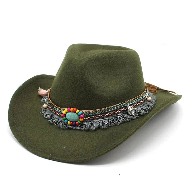 Bohemisk filt cowboyhatt