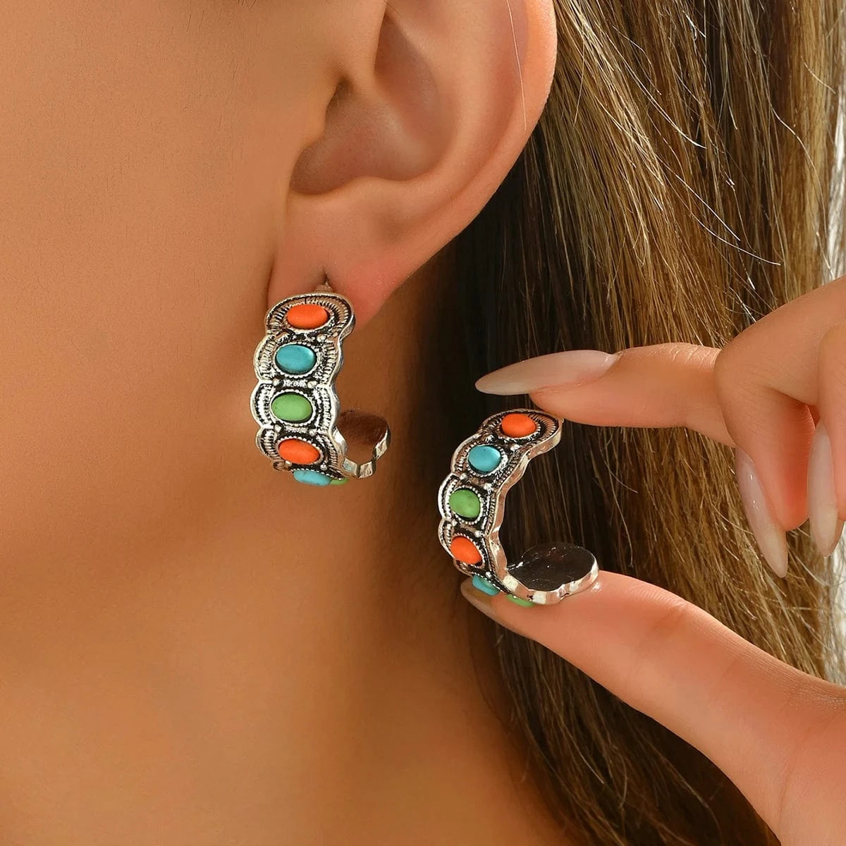 Bohemiska creoler i silver