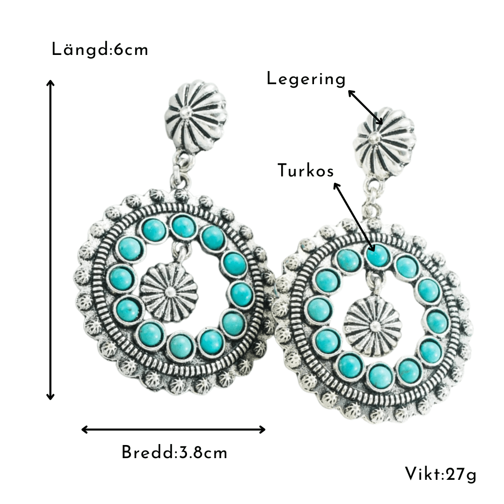 Bohemiska örhängen silver