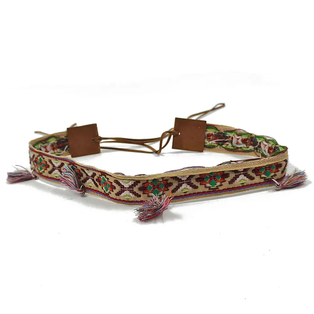 Boho broderat cowgirlhattband