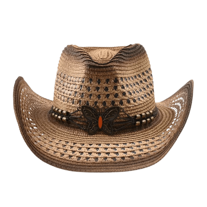 Boho cowboyhatt med fjäril