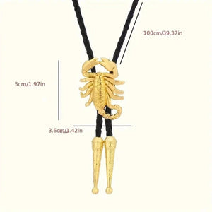 Bolo tie med 3D-skorpion i metall